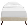 Modway Loryn Twin Fabric Bed Frame with Round Splayed Legs MOD-5887-BEI Beige