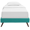 Modway Loryn Twin Fabric Bed Frame with Round Splayed Legs MOD-5887-TEA Teal