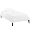 Modway Tessie Twin Vinyl Bed Frame with Squared Tapered Legs MOD-5894-WHI White