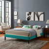 Modway Tessie Full Fabric Bed Frame with Squared Tapered Legs MOD-5897-TEA Teal