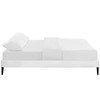 Modway Tessie King Vinyl Bed Frame with Squared Tapered Legs MOD-5900-WHI White