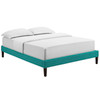 Modway Tessie King Fabric Bed Frame with Squared Tapered Legs MOD-5901-TEA Teal