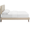 Modway Amaris Queen Fabric Platform Bed with Round Splayed Legs MOD-5904-BEI Beige