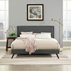 Modway Amaris King Fabric Platform Bed with Round Splayed Legs MOD-5905-GRY Gray