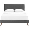 Modway Amaris King Fabric Platform Bed with Round Splayed Legs MOD-5905-GRY Gray