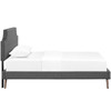 Modway Corene Twin Fabric Platform Bed with Round Splayed Legs MOD-5943-GRY Gray
