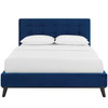 Modway McKenzie Queen Biscuit Tufted Performance Velvet Platform Bed MOD-6006-NAV Navy