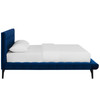 Modway Julia Queen Biscuit Tufted Performance Velvet Platform Bed MOD-6008-NAV Navy