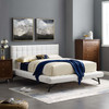 Modway Julia Queen Biscuit Tufted Performance Velvet Platform Bed MOD-6008-WHI White