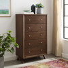 Modway Providence Five-Drawer Chest or Stand MOD-6058-WAL Walnut