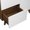 Modway Origin Wood Wardrobe Cabinet MOD-6077-WAL-WHI Walnut White