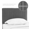 Modway Keira Twin Performance Velvet Headboard MOD-6093-GRY Gray