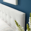 Modway Emily Twin Biscuit Tufted Performance Velvet Headboard MOD-6114-WHI White