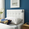 Modway Emily Twin Biscuit Tufted Performance Velvet Headboard MOD-6114-WHI White