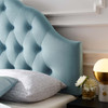 Modway Sovereign Queen Diamond Tufted Performance Velvet Headboard MOD-6124-LBU Light Blue