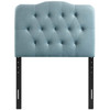 Modway Annabel Twin Diamond Tufted Performance Velvet Headboard MOD-6126-LBU Light Blue