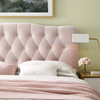 Modway Annabel King Diamond Tufted Performance Velvet Headboard MOD-6127-PNK Pink