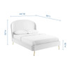 Modway Mira Upholstered Performance Velvet Queen Platform Bed MOD-6131-WHI White