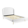 Modway Mira Upholstered Performance Velvet Queen Platform Bed MOD-6131-WHI White