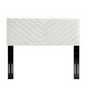 Modway Alyson Angular Channel Tufted Performance Velvet Twin Headboard MOD-6143-WHI White