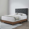 Modway Rhiannon Diamond Tufted Upholstered Fabric Queen Bed MOD-6146-WAL-GRY Walnut Gray