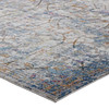 Modway Minu Distressed Floral Lattice 8x10 Area Rug R-1091B-810 Light Blue, Yellow and Orange