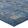 Modway Minu Distressed Floral Lattice 8x10 Area Rug R-1091D-810 Dark Blue, Yellow and Orange