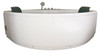 EAGO AM200  5' Rounded Modern Double Seat Corner Whirlpool Bath Tub with Fixtures