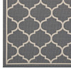 Modway Avena Moroccan Quatrefoil Trellis 5x8 Indoor and Outdoor Area Rug R-1137B-58 Gray and Beige