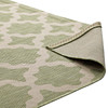 Modway Cerelia Moroccan Trellis 5x8 Indoor and Outdoor Area Rug R-1139B-58 Beige and Light Green