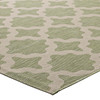 Modway Cerelia Moroccan Trellis 5x8 Indoor and Outdoor Area Rug R-1139B-58 Beige and Light Green