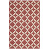 Modway Cerelia Moroccan Trellis 5x8 Indoor and Outdoor Area Rug R-1139E-58 Red and Beige