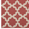Modway Cerelia Moroccan Trellis 5x8 Indoor and Outdoor Area Rug R-1139E-58 Red and Beige