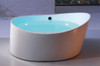 EAGO AM2130  66" Round Free Standing Acrylic Air Bubble Bathtub