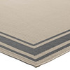 Modway Rim Solid Border 8x10 Indoor and Outdoor Area Rug R-1140D-810 Gray and Beige