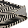 Modway Optica Chevron With End Borders 5x8 Indoor and Outdoor Area Rug R-1141C-58 Black and Beige