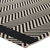 Modway Optica Chevron With End Borders 5x8 Indoor and Outdoor Area Rug R-1141C-58 Black and Beige