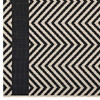 Modway Optica Chevron With End Borders 5x8 Indoor and Outdoor Area Rug R-1141C-58 Black and Beige