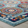 Modway Entourage Odile Distressed Floral Moroccan Trellis 5x8 Area Rug R-1168B-58