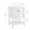 Modway Prestige 24" Bathroom Vanity EEI-4246-WHI-WHI