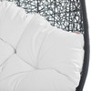 Modway Encase Swing Outdoor Patio Lounge Chair Without Stand EEI-3636-BLK-WHI