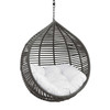 Modway Garner Teardrop Outdoor Patio Swing Chair Without Stand EEI-3637-GRY-WHI