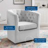 Modway Prospect Tufted Performance Velvet Swivel Armchair EEI-4138-LGR