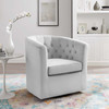 Modway Prospect Tufted Performance Velvet Swivel Armchair EEI-4138-LGR