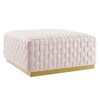 Modway Florence Square Performance Velvet Ottoman In Pink EEI-4284-PNK
