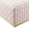 Modway Florence Square Performance Velvet Ottoman In Pink EEI-4284-PNK