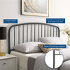 Modway Nova Full Metal Headboard MOD-6149-GRY In Gray