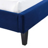 Modway Penelope Tufted Wingback Queen Performance Velvet Platform Bed MOD-6180-NAV In Navy