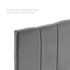 Modway Camilla Channel Tufted Twin Performance Velvet Headboard MOD-6181-CHA In Charcoal Gray