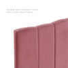 Modway Camilla Channel Tufted Twin Performance Velvet Headboard MOD-6181-DUS In Dusty Rose